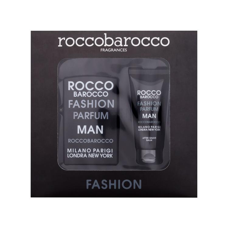 Roccobarocco Fashion Man Darilni set toaletna voda 75 ml + balzam po britju 100 ml poškodovana škatla