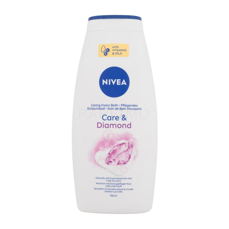 Nivea Care &amp; Diamond Caring Foam Bath Kopel za ženske 750 ml