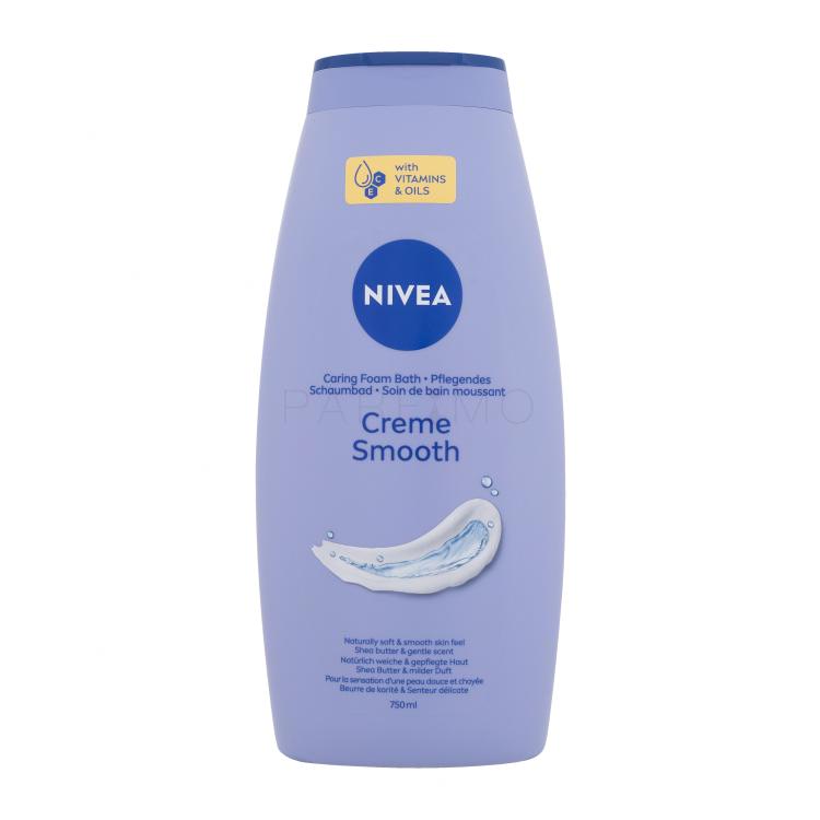 Nivea Creme Smooth Caring Foam Bath Kopel za ženske 750 ml