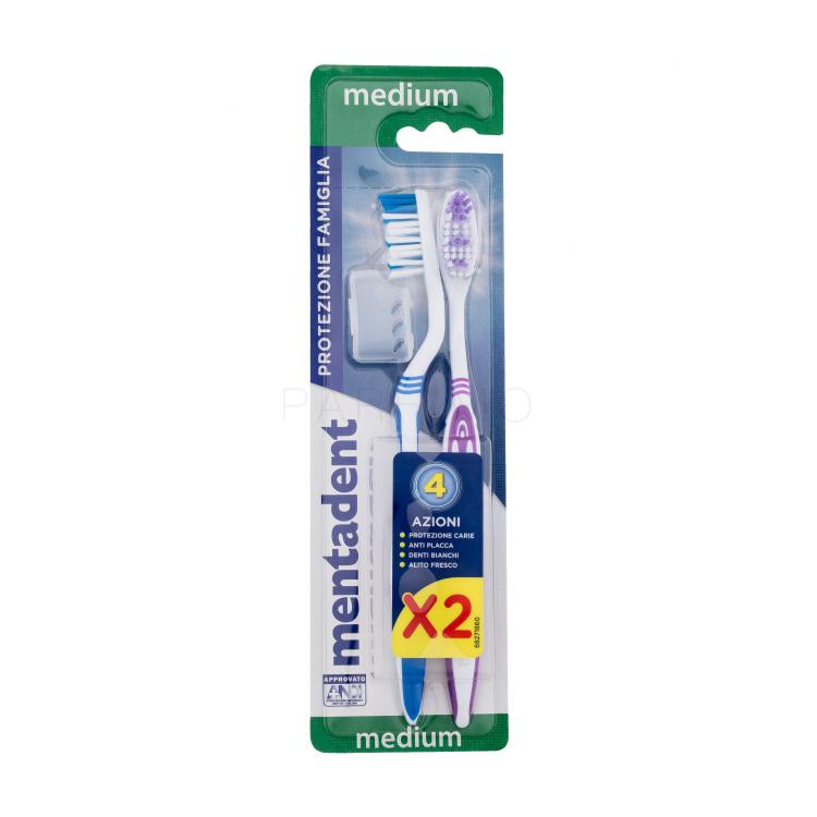 Mentadent Family Protection Toothbrush Medium Zobna ščetka Set