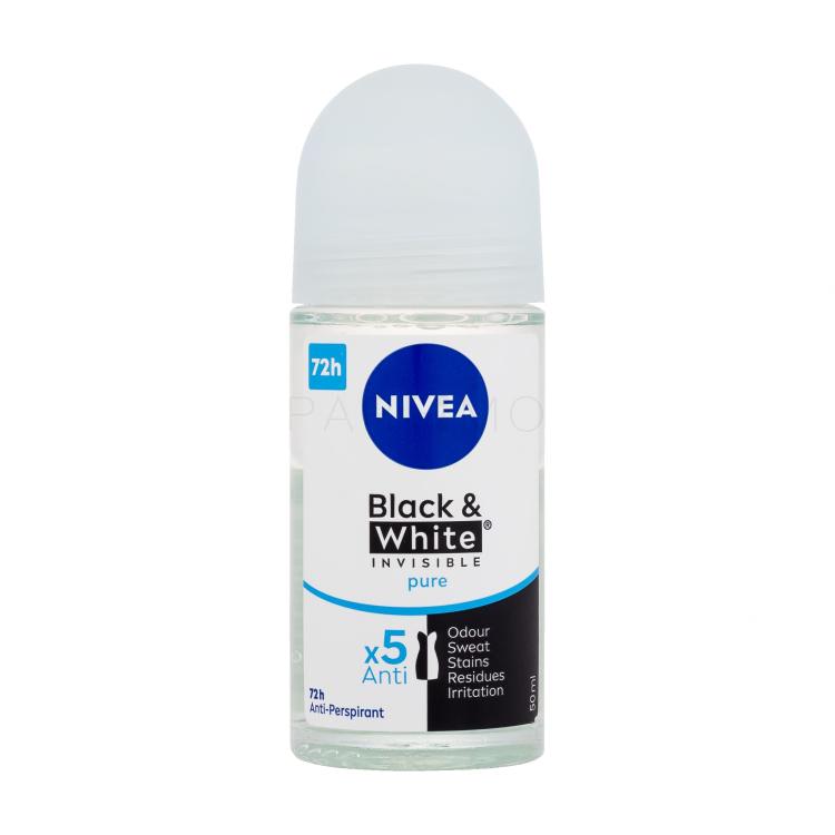 Nivea Black &amp; White Invisible Pure 72h Antiperspirant za ženske 50 ml