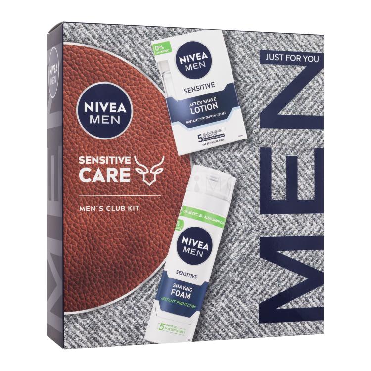 Nivea Men Sensitive Care Darilni set vodica po britju Men Sensitive 100 ml + pena za britje Men Sensitive 200 ml