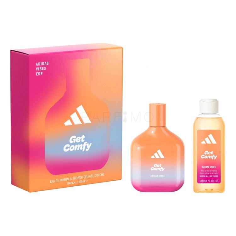 Adidas Vibes Get Comfy Darilni set parfumska voda 100 ml + gel za prhanje 100 ml