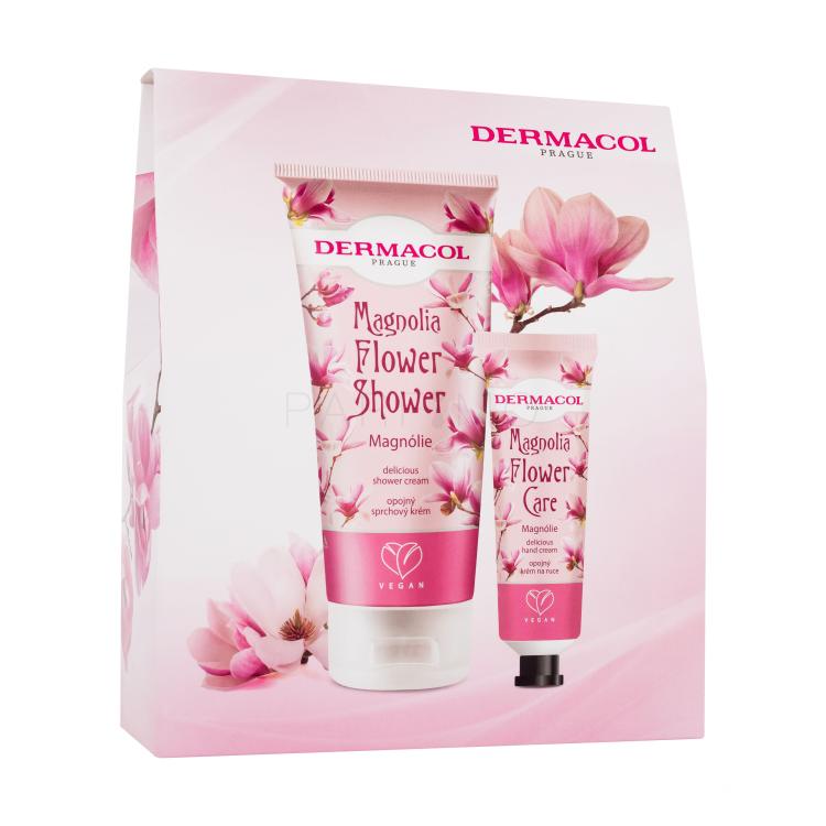 Dermacol Magnolia Flower Darilni set krema za prhanje Magnolia Flower 200 ml + krema za roke Magnolia Flower 30 ml