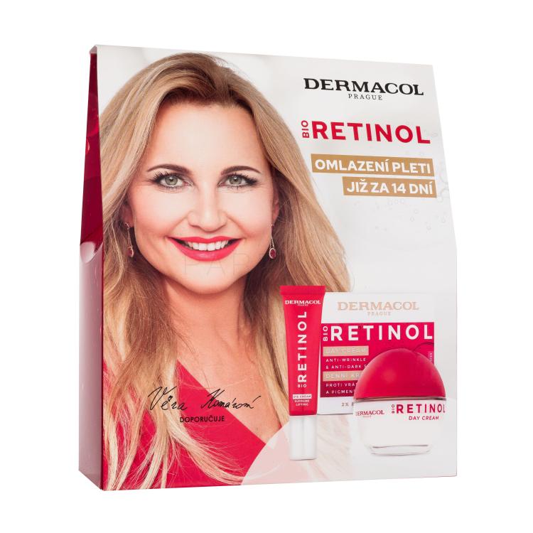 Dermacol Bio Retinol Darilni set dnevna krema za obraz Bio Retinol 50 ml + krema za okoli oči Bio Retinol 15 ml