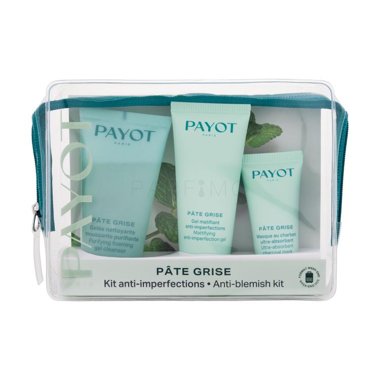 PAYOT Pâte Grise Anti Blemish Kit Darilni set čistilni gel 50 ml + gel za obraz 30 ml + maska za obraz 15 ml + torbica