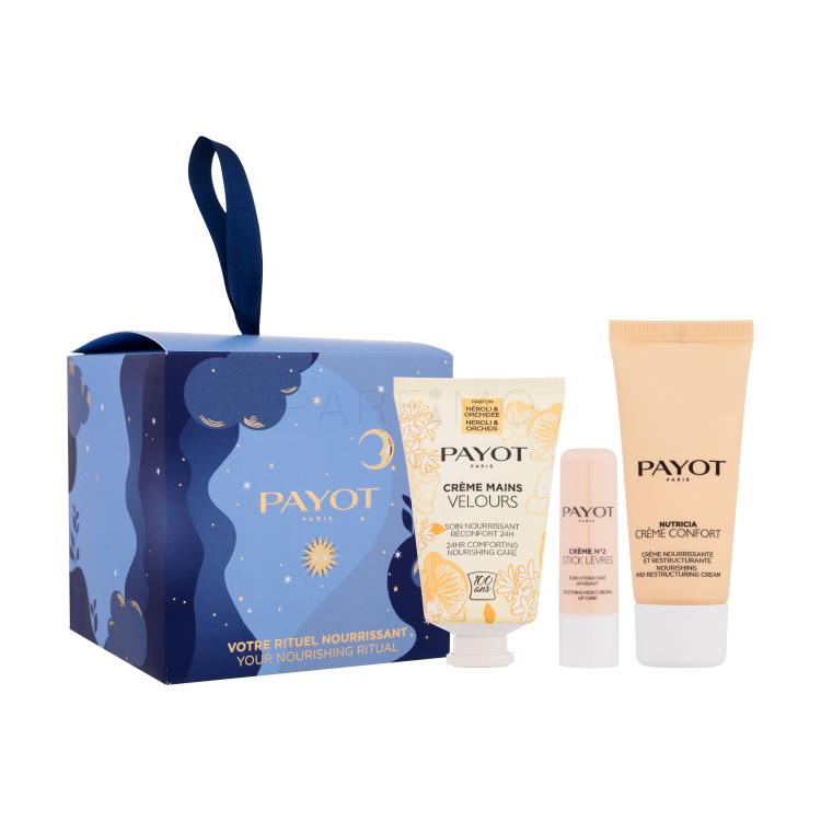 PAYOT Your Nourishing Ritual Darilni set krema za obraz Nutricia Creme Confort 30 ml + krema za roke Creme Mains Velours 30 ml + balzam za ustnice Creme N°2 Stick Levres 4 g