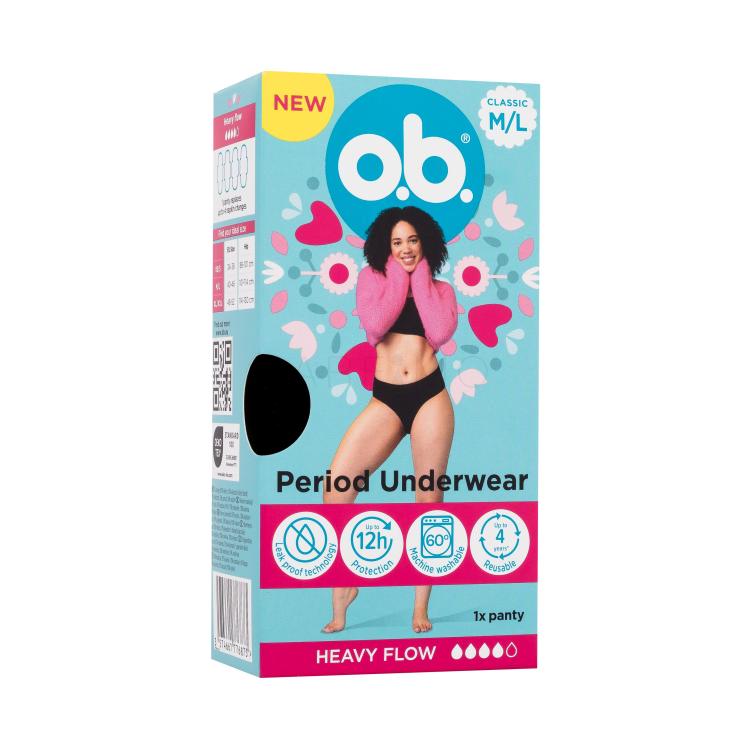 o.b. Period Underwear M/L Menstrualne hlačke za ženske 1 kos poškodovana škatla