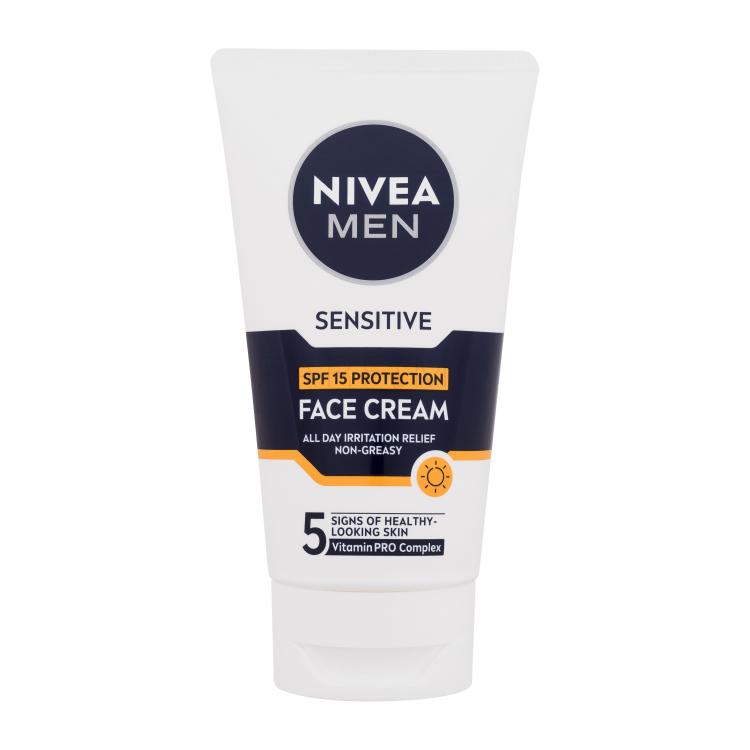 Nivea Men Sensitive Face Cream SPF15 Dnevna krema za obraz za moške 75 ml