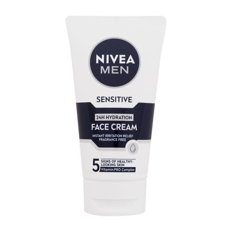 Nivea Men Sensitive 24H Hydration Face Cream Dnevna krema za obraz za moške 75 ml