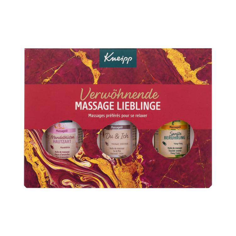 Kneipp Massage Oil Gift Set Darilni set masažno olje Almond Blossoms (Mandelblüten Hautzart) 20 ml + masažno olje Patchouli (Do &amp; Ich) 20 ml + masažno olje Ylang-Ylang (Sanfte Berührung)  20 ml