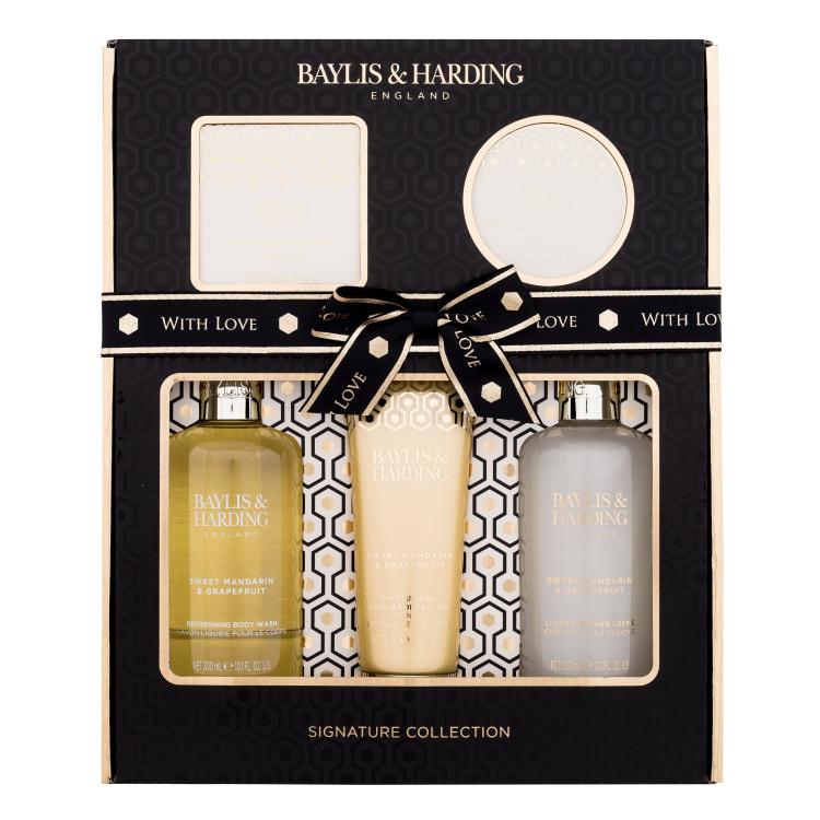 Baylis &amp; Harding Sweet Mandarin &amp; Grapefruit Signature Collection Darilni set gel za prhanje 300 ml + losjon za telo 130 ml + krema za prhanje 300 ml + milo 150 g + maslo za telo 100 ml