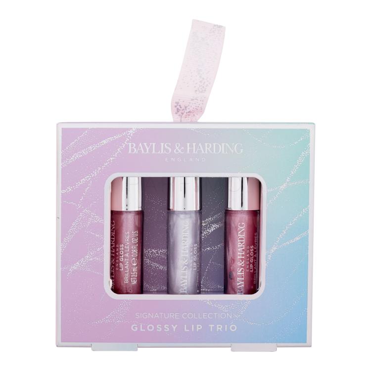 Baylis &amp; Harding Jojoba, Vanilla &amp; Almond Oil Signature Collection Glossy Lip Trio Darilni set glos za ustnice 3 x 2,5 ml