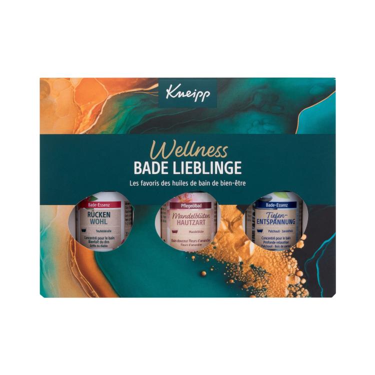 Kneipp Bath Oil Wellness Darilni set Back Comfort (Rücken Wohl) 20 ml + Almond Blossom (Mandelblüten Hautzart) 20 ml + Deep Relaxation (Tiefen Entspannung) 20 ml