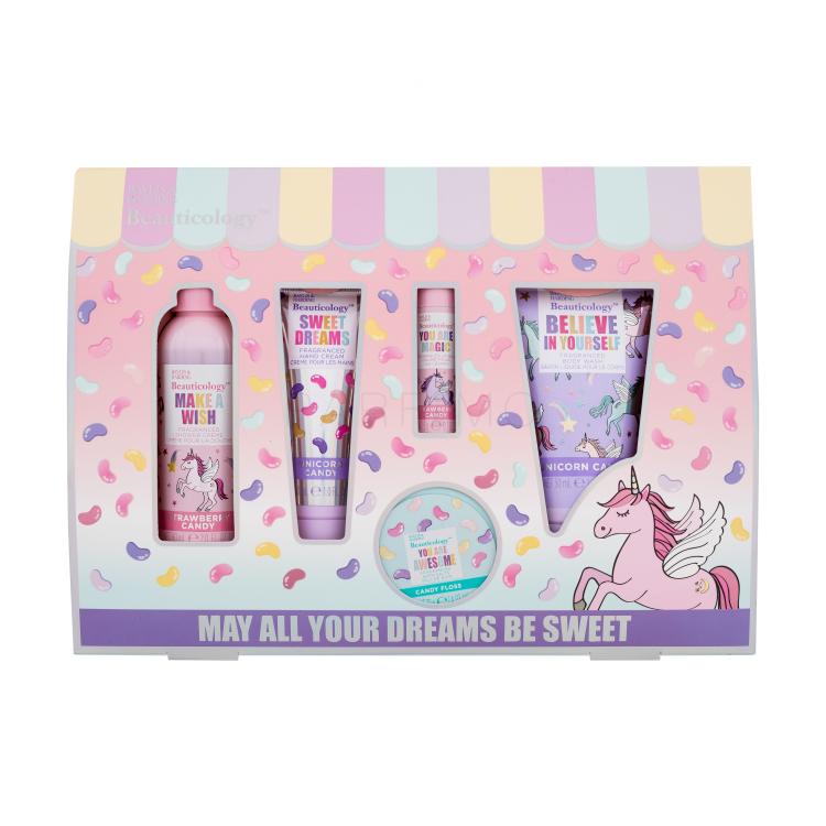 Baylis &amp; Harding Beauticology May All Your Dreams Be Sweet Darilni set krema za prhanje Make A Wish 60 ml + krema za roke Sweet Dreams 30 ml + gel za prhanje Believe In Yourself 50 ml + balzam za ustnice You Are Magic 5 g + kopalna sol You Are Awesome 70 g