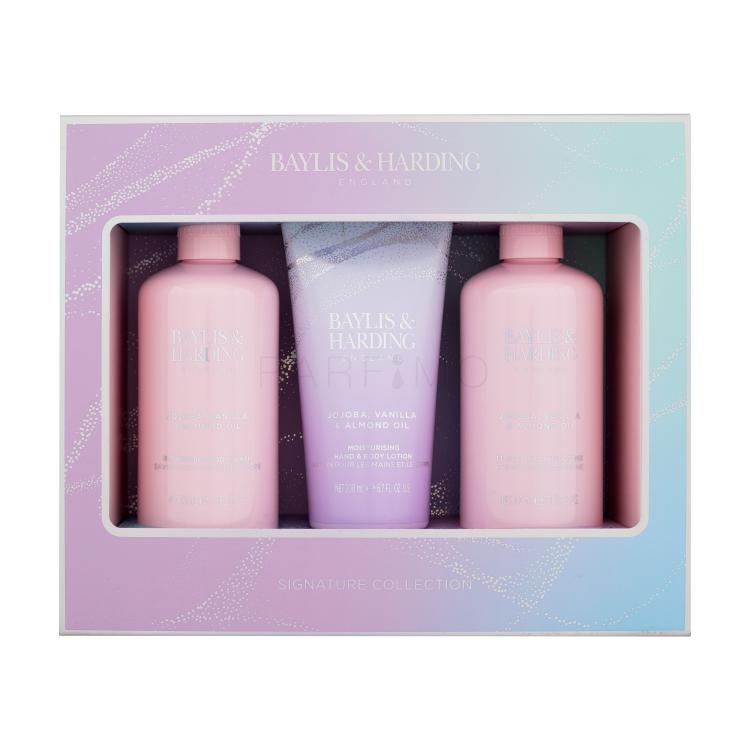 Baylis &amp; Harding Jojoba, Vanilla &amp; Almond Oil Signature Collection Darilni set gel za prhanje 300 ml + losjon za telo 200 ml + krema za prhanje 300 ml