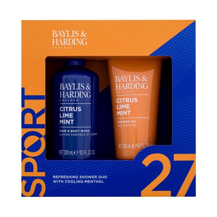 Baylis &amp; Harding Citrus Lime Mint Refreshing Shower Duo Darilni set gel za prhanje za telo in lase 300 ml + gel za prhanje 200 ml