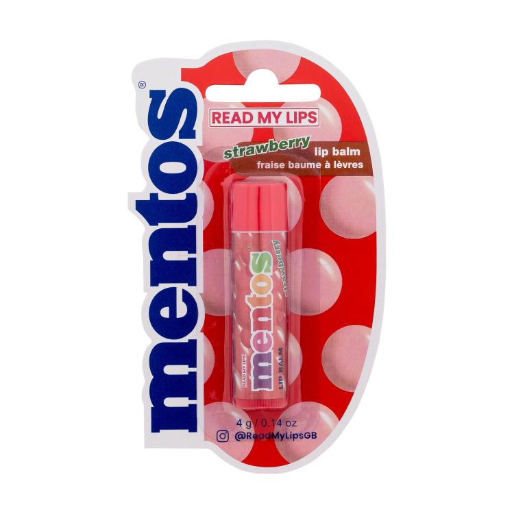 Read My Lips Mentos Strawberry Lip Balm Balzam za ustnice za ženske 4 g