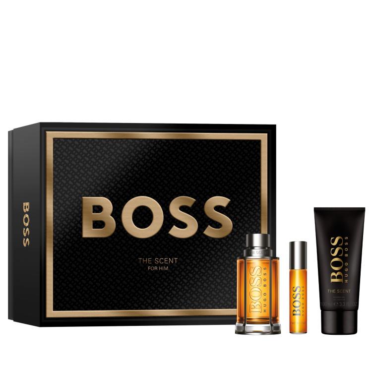 HUGO BOSS Boss The Scent SET1 Darilni set toaletna voda 100 ml + toaletna voda 10 ml + gel za prhanje 100 ml