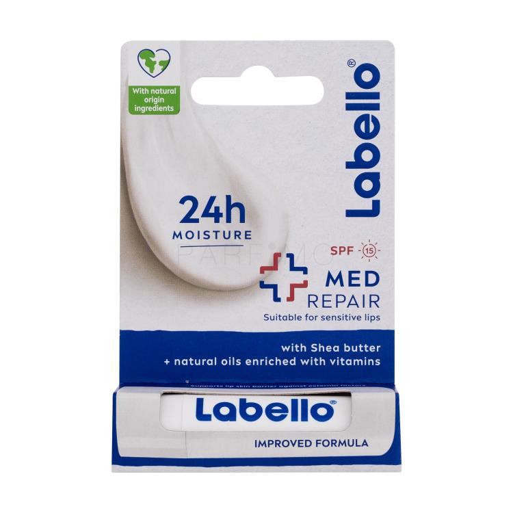 Labello Med Repair SPF15 Balzam za ustnice 4,8 g poškodovana škatla