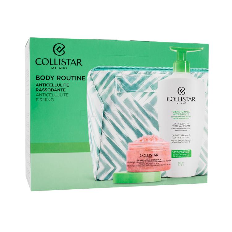 Collistar Special Perfect Body Routine Darilni set piling za telo Firming Talasso-Scrub 150 g + krema za telo Anticellulite Thermal Cream 400 ml + kozmetična torbica