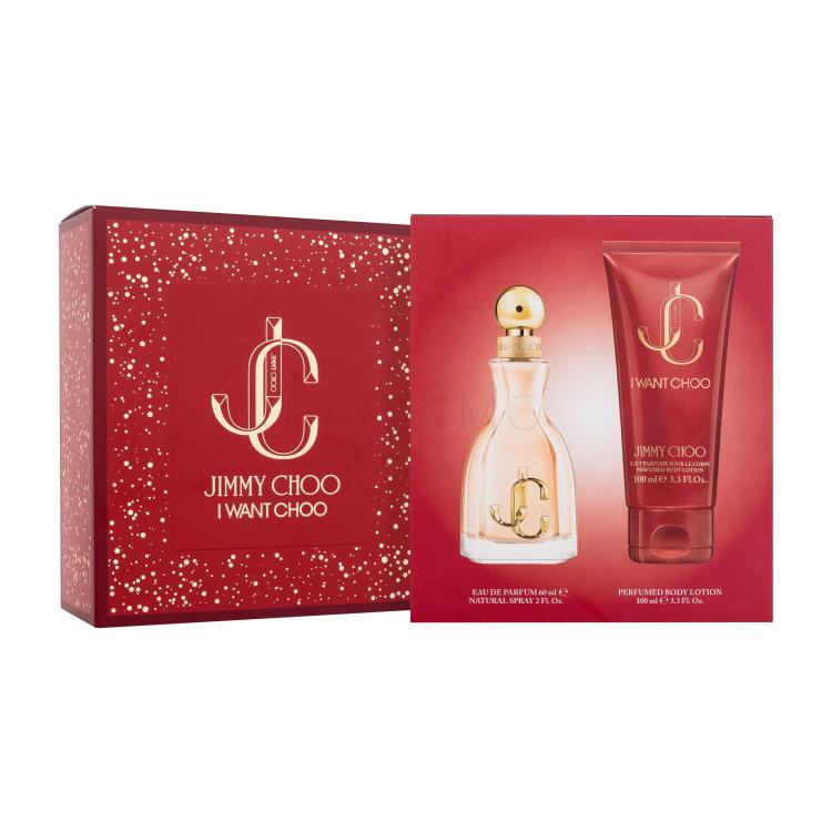 Jimmy Choo I Want Choo SET1 Darilni set parfumska voda 60 ml + losjon za telo 100 ml poškodovana škatla