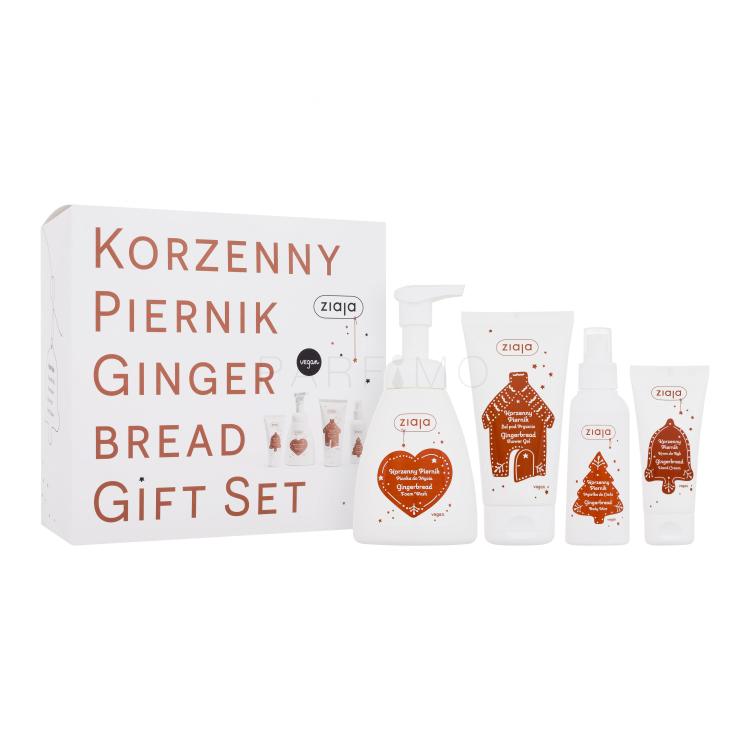 Ziaja Gingerbread Gift Set Darilni set gel za prhanje 160 ml + tekoče milo 250 ml + krema za roke 50 ml + meglica za telo 100 ml