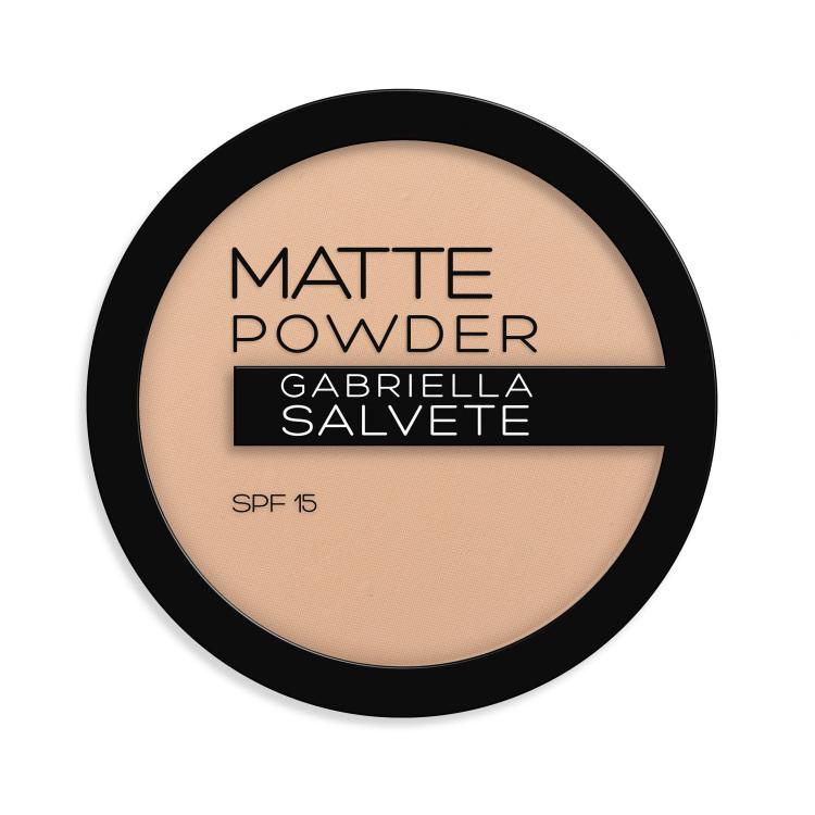 Gabriella Salvete Matte Powder SPF15 Puder v prahu za ženske 8 g Odtenek 02 poškodovana škatla