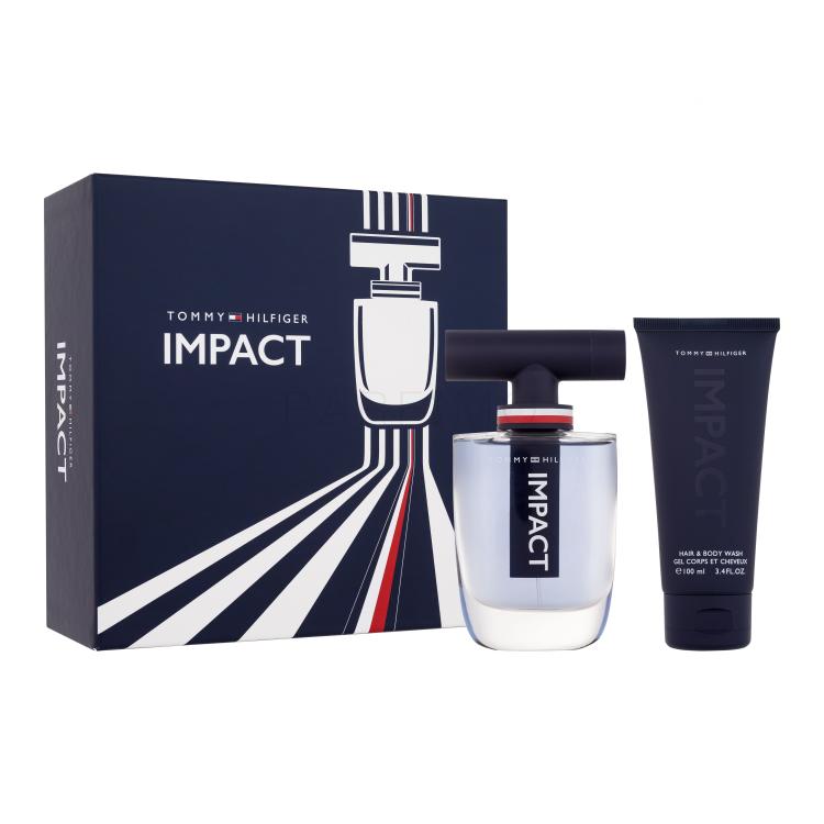 Tommy Hilfiger Impact SET Darilni set toaletna voda 100 ml + gel za prhanje 100 ml + toaletna voda 4 ml