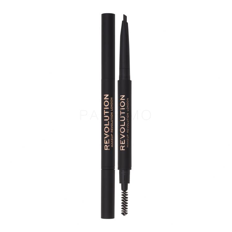 Makeup Revolution London Duo Brow Definer Svinčnik za obrvi za ženske 0,25 g Odtenek Dark Brown