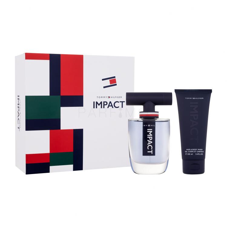 Tommy Hilfiger Impact SET1 Darilni set toaletna voda 100 ml + gel za prhanje 100 ml + toaletna voda 4 ml