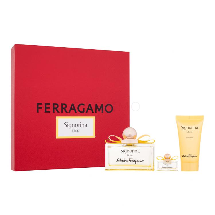 Ferragamo Signorina Libera Darilni set parfumska voda 100 ml + losjon za telo 50 ml + parfumska voda 5 ml