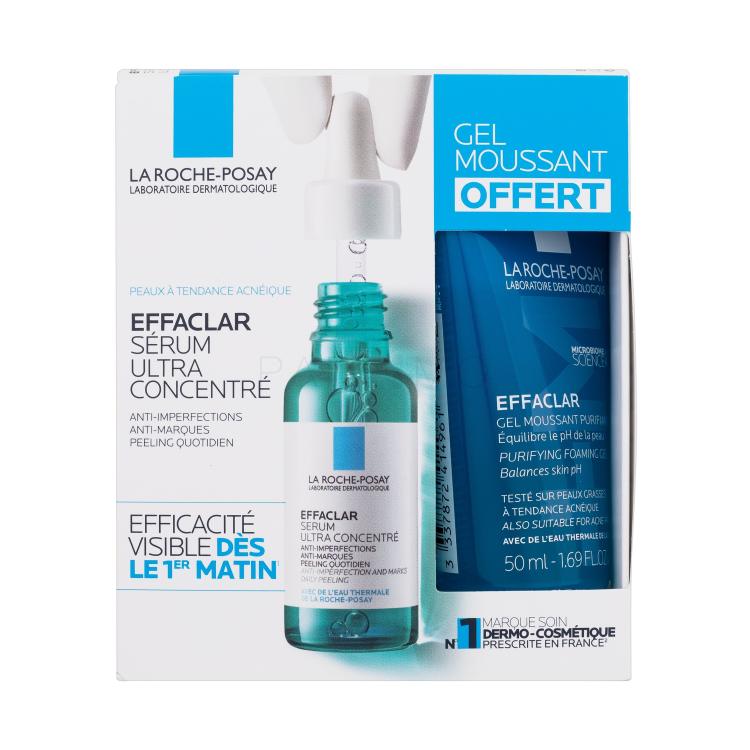 La Roche-Posay Effaclar Ultra Concentrated Darilni set serum za obraz Effaclar Ultra Concentrated Serum 30 ml + čistilni gel Effaclar Purifying Foaming Gel 50 ml