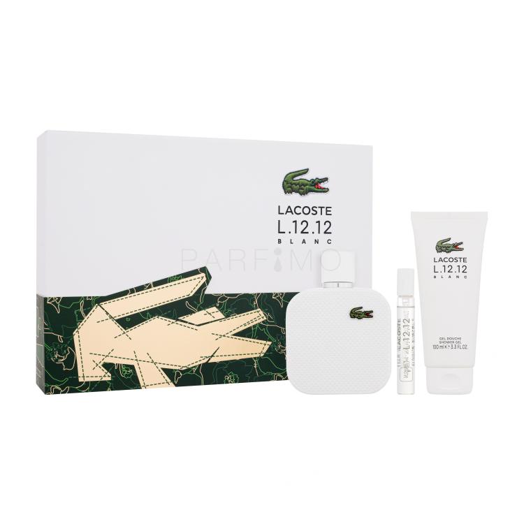 Lacoste L.12.12 Blanc Darilni set toaletna voda 100 ml + gel za prhanje 100 ml + toaletna voda 7,5 ml