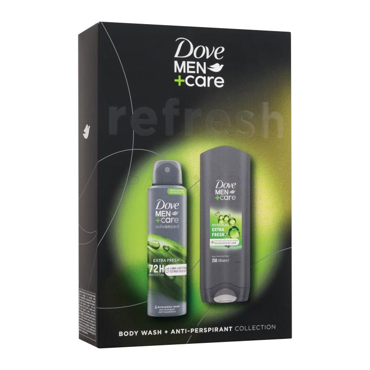 Dove Men + Care Extra Fresh Darilni set gel za prhanje Men Care Extra Fresh 250 ml + antiperspirant Men Care Extra Fresh 72H 150 ml