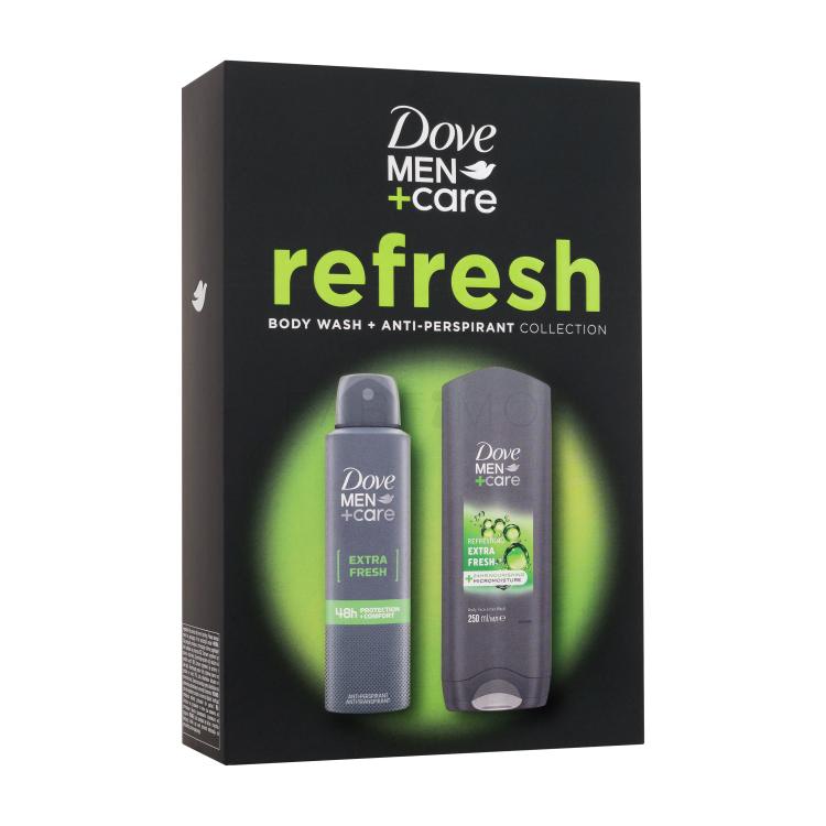 Dove Men + Care Extra Fresh Darilni set gel za prhanje Men Care Extra Fresh 250 ml + antiperspirant Men Care Extra Fresh 48H 150 ml