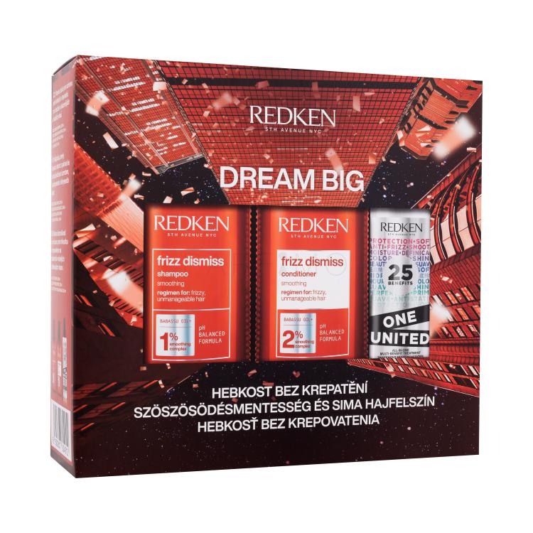 Redken Frizz Dismiss Dream Big Darilni set poškodovana škatla