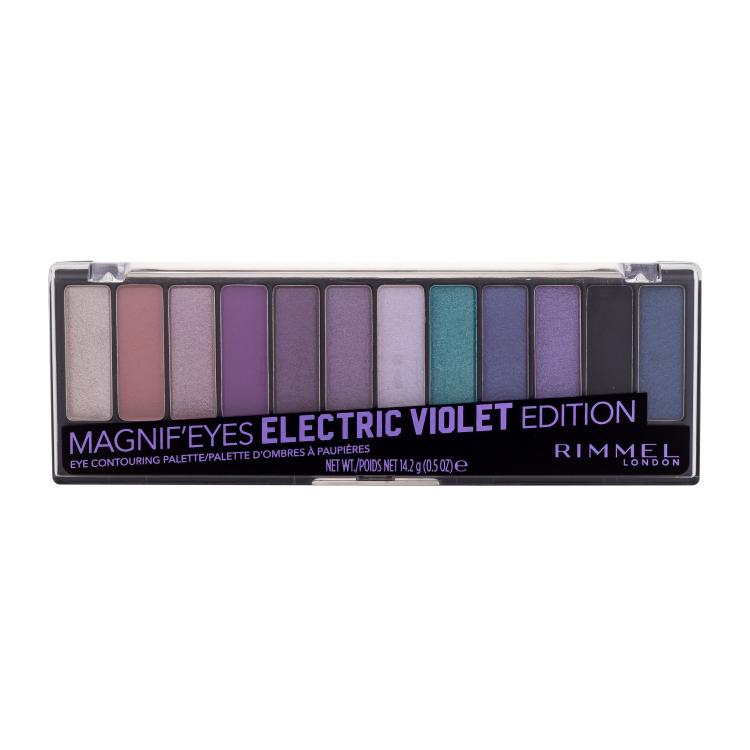 Rimmel London Magnif´Eyes Contouring Palette Senčilo za oči za ženske 14,2 g Odtenek 008 Electric Violet Edition