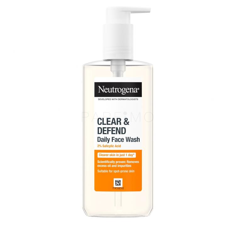 Neutrogena Clear &amp; Defend Daily Face Wash Čistilni gel 200 ml