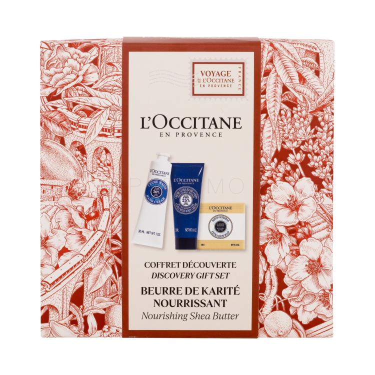 L&#039;Occitane Shea Butter Discovery Gift Set Darilni set krema za roke Shea Butter Hand Cream 30 ml + krema za telo Shea Butter Ultra Rich Body Cream 20 ml + trdo milo Shea Milk Extra Rich Soap 100 g