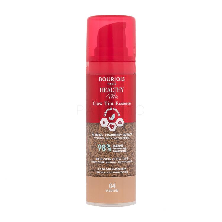 BOURJOIS Paris Healthy Mix Clean &amp; Vegan Glow Tint Essence Puder za ženske 30 ml Odtenek 04 Medium