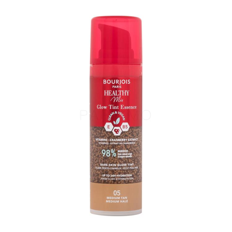 BOURJOIS Paris Healthy Mix Clean &amp; Vegan Glow Tint Essence Puder za ženske 30 ml Odtenek 05 Medium Tan