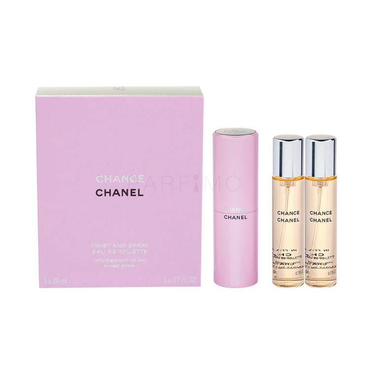 Chanel Chance Toaletna voda za ženske &quot;zasuči in razprši&quot; 3x20 ml