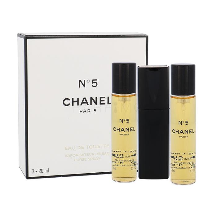 Chanel N°5 3x 20 ml Toaletna voda za ženske &quot;zasuči in razprši&quot; 20 ml