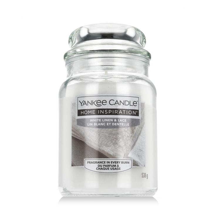 Yankee Candle Home Inspiration White Linen &amp; Lace Dišeča svečka 538 g