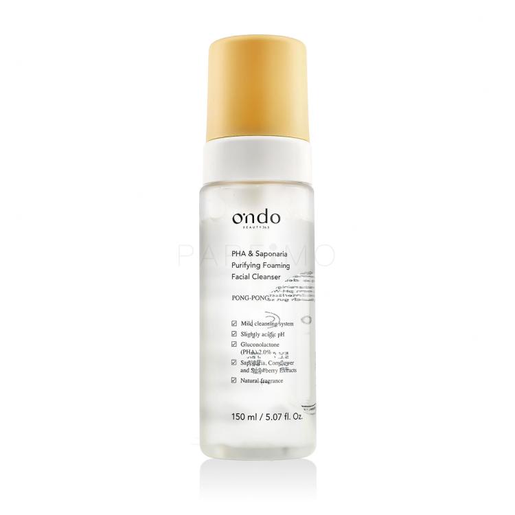 Ondo Beauty 36.5 PONG-PONG PHA &amp; Saponaria Purifying Foaming Facial Cleanser Čistilna pena 150 ml