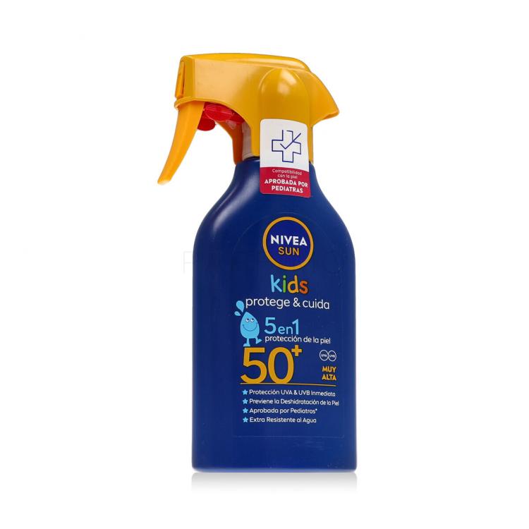 Nivea Sun Kids Protect &amp; Care Sun Spray 5 in 1 SPF50+ Zaščita pred soncem za telo za otroke 270 ml