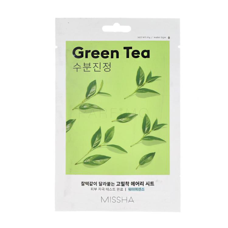 Missha Airy Fit Sheet Mask Green Tea Maska za obraz 19 g