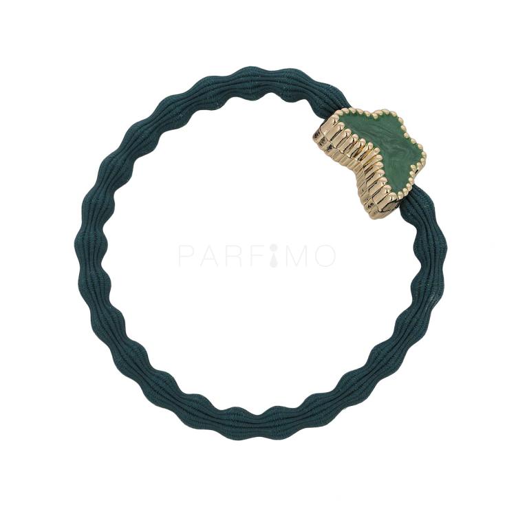 By Eloise London Enamel Gold Butterfly Elastika za lase za ženske 1 kos Odtenek Bottle Green