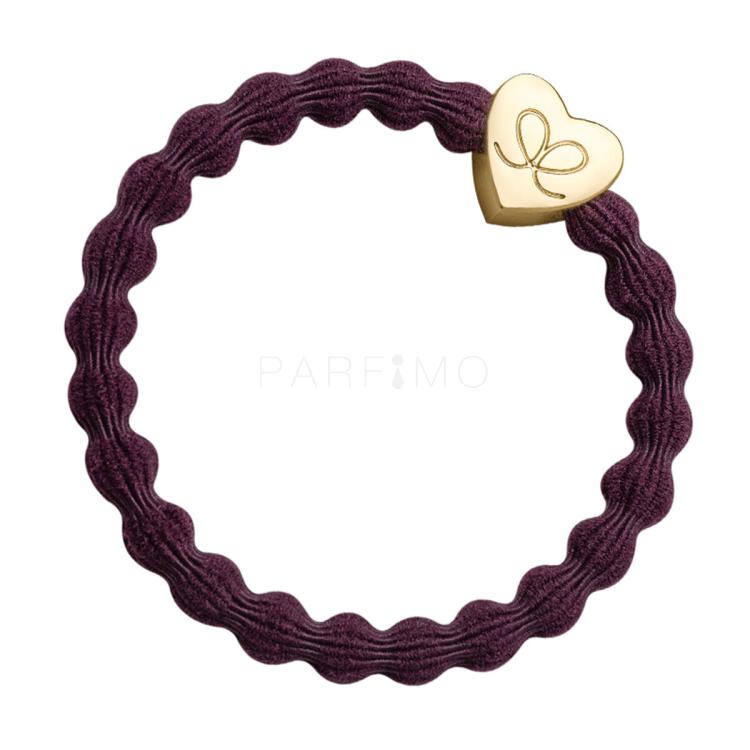 By Eloise London Gold Heart Elastika za lase za ženske 1 kos Odtenek Plum